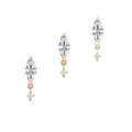Single Lilt Moissanite Flat Back Stud