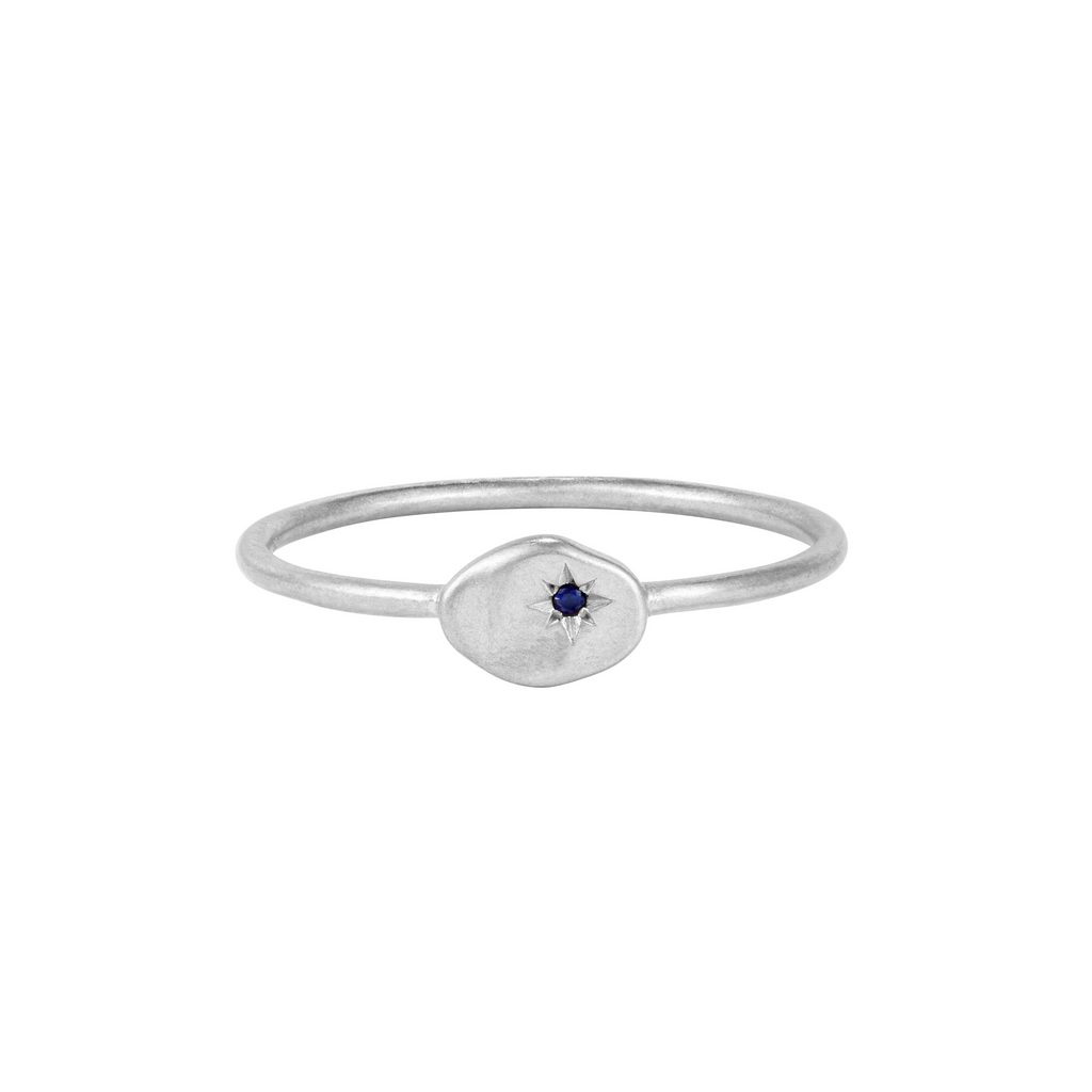 RION x Buddha Jewelry North Star Finger Ring - Blue Sapphire