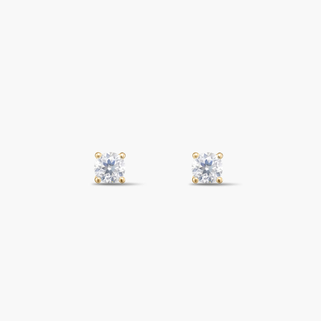 Large Diamond Prong Flat Back Stud
