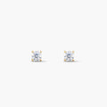 Large Diamond Prong Flat Back Stud