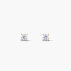 Large Diamond Prong Flat Back Stud