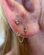 Desden Flat Back Stud with CZ