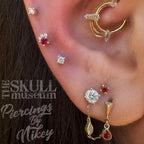 Ruby Prong - Flat Back Stud