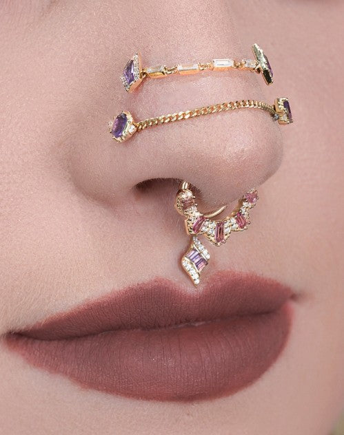Gilty Pleasure - Pink Tourmaline + Diamond - Clicker