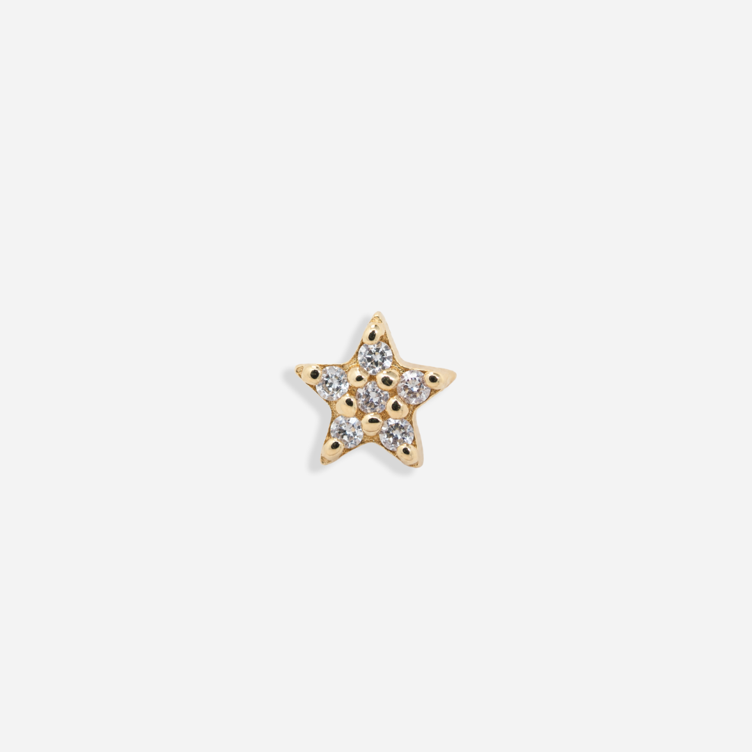 Pavé Star Flat Back Stud
