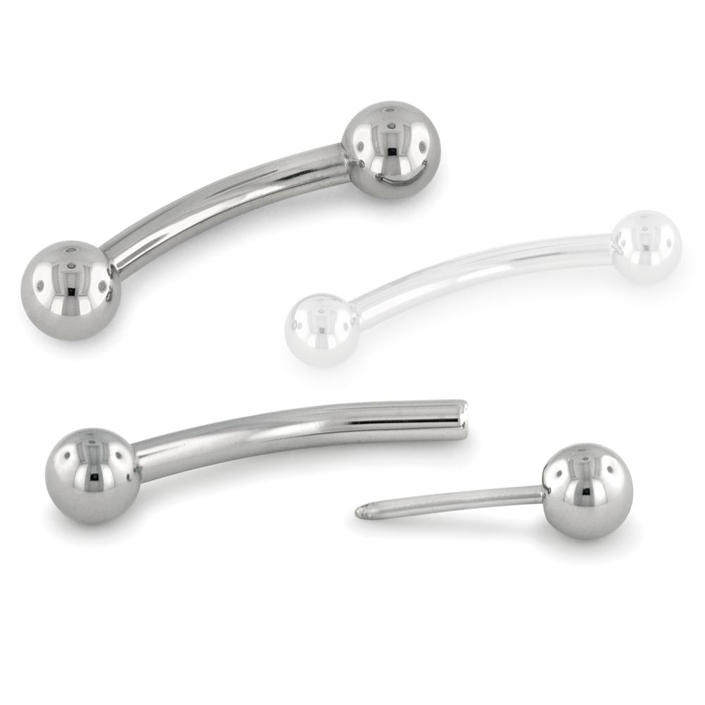 Titanium Curved Barbell Balls