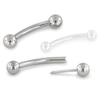 Titanium Curved Barbell Balls