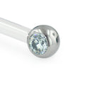 Titanium Faceted Side Gem